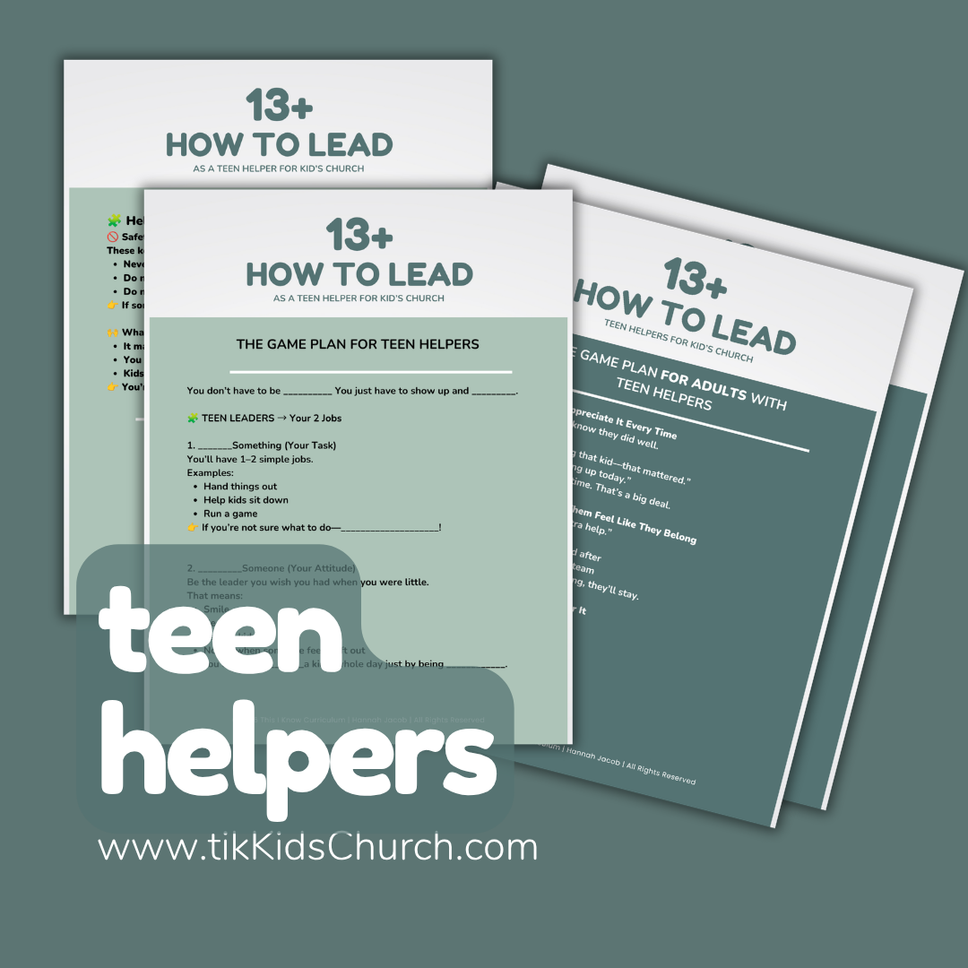 Teen Helper Guide for Kids Ministry (Free Download)
