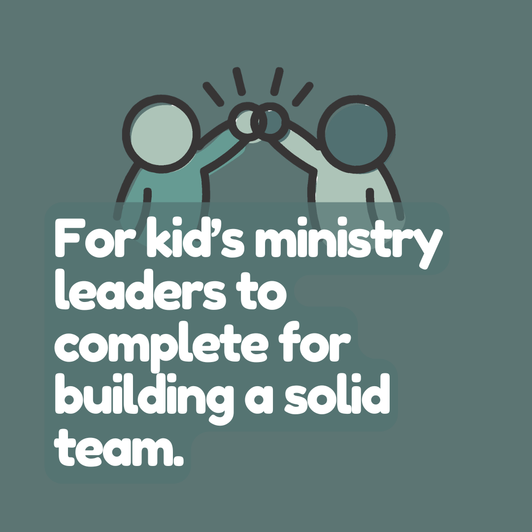 My Favorite Things: Kids Ministry Volunteer Questionnaire