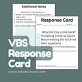 VBS Decision Response Card (Leader Use) | Salvation Follow-Up Form | Kids Ministry Printable
