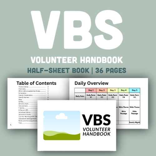 VBS Volunteer Booklet (Editable and Printable)